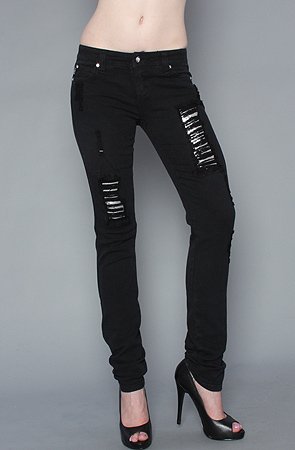 Tripp NYC The Chainmail Denim Jean - Denim for Women product image