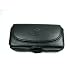 Premium Soft Black Horizontal Leather Pouch Carry Case With Belt Clip / Belt Loop For Apple iPhone