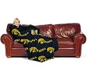 Iowa Hawkeyes Adult Comfy Throw Blanket with Sleeves