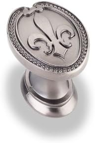 1-5/16" Overall Length Fleur-de-lis Knob with decorative beaded trim. Pack...