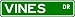 VINES Street Name Sign ~ Family Lastname Sign ~ Gameroom, Basement, Garage Sign