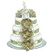 Large Sage Peonies Sage Circle Diaper Cake by Bloomers