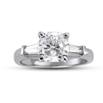 2.32 ct. t.w. Cushion Cut Diamond Ring (D SI1)