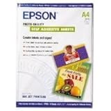 Epson Photo Quality Self-adhesive Sheets (8.3x11.7 Inches, 10 Sheets) (S041106)