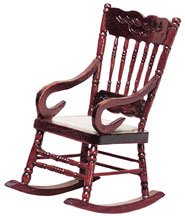 Dollhouse Miniature Wooden Rocker