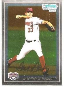 2010 Bowman Chrome Stephen Strasburg Rookie Card #BCP1 (Washington Nationals Pitching Phenom) - With Protective Screwdown Case!