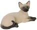   - SIAMESE CAT FIGURINE Lays Medium Resin Cross Paws 390