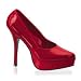 Pumps mit Plateau Lack rot