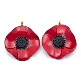 Anemone Hook Earrings by Cilea (Red)
