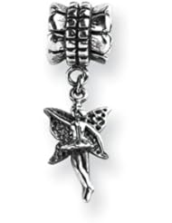 Dancing Fairy Charm in Sterling Silver for 3mm Charm Bracelets