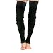 EXTRA LONG BLACK THICK SLOUCHY KNIT DANCE LEG WARMERS