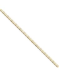 14k 3mm Concave Anchor Chain, Size 7