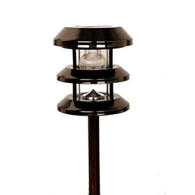 Pine Top 508-0002GM Solar Garden Path Night Light, Steel, Gun Metal