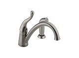 Delta Faucet 417-SS-DST Talbott Single-Handle Kitchen Faucet with Matching Sprayer, Brilliance Stainless