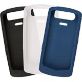 RIM Blackberry OEM Skin Black White and Blue (Pack of 3) for Blackberry 8120 8130