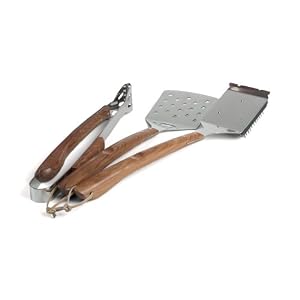 Charcoal Companion CC1109 3-Piece Vineyard Rosewood Barbecue Tool Set by 