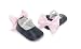 Baby : Mud Pie Baby Little Princess Black Pearl Strap Ballet Slippers with Pink Bow