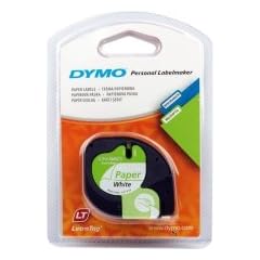 Dymo 91228 Letratag Schriftband Metall schwarz auf silber 12mm x 4m
