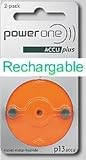 31SnvaDoiBL. SL160  PowerOne ACCU plus Size 13 Rechargeable Hearing Aid Batteries