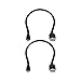 dCables Bendy & Durable Short Micro USB Charging Cable - 15 Inch - 2 Pack Black