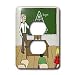 Rich Diesslins Funny General Cartoons - Government Sponsored Food Pyramid - Light Switch Covers - 2 plug outlet cover