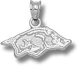 Arkansas Razorbacks Solid Sterling Silver Athletic Razorback 5/16'' Pendant
