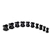 Plugs Black Heart Tunnel, Gauges Plugs 2G-14mm (2 Pieces)