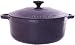 Dexam Chasseur Cast Iron Round Aubergine Casserole, 24 cm