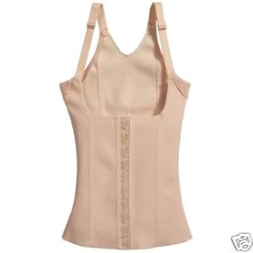 Squeem Magical Lingerie Vest, With Shoulder Straps, Beige, Large