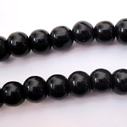 12 In. Cat's Eye 6mm Bead Strand, Black