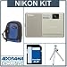 Nikon Coolpix S70 Digital Camera, Champagne / Beige - Refurbished by Nikon U.S.A.- With 4GB SD Memory Card, Camera Case, Table Top Tripod
