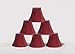 Urbanest 1100630c Chandelier Lamp Shades 6-inch, Bell, Clip On, Burgundy (Set of 6)
