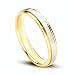 14k Gold Two-Tone Plain Women's Wedding Band 4mm
