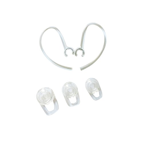 Esonstyle 1 SET 3pcs SML Earbuds 2pcs Good Earhooks for Plantronics Marque M155 Marque 2 M165 Savor M1100 M100 M55 M28 M25 Headset Bluetooth Wireless Headset Earloops Earclips Eargels Eartips Ear Hook Loop Clip Bud Gel (Earhooks)