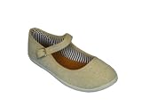 Crase-s Mary Jane Ballet Flat Color Biege Linen (10)