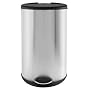 Large Round Step-On Stainless Steel Trash Can