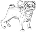 Pug Dog Hand Made Sterling Silver Pet Jewelry Charm