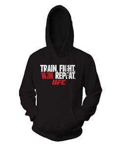 UFC Train Fight Win Hooded Pullover, 2X, Black