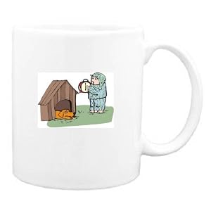 Mug with man, body, individuals, individual, wildlife, humans, person, dog, hunting,... by