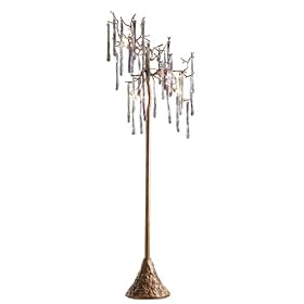 Dimond 1701/5 5-Light Floor Lamp, Talha Bronze and Multi Hued Spires