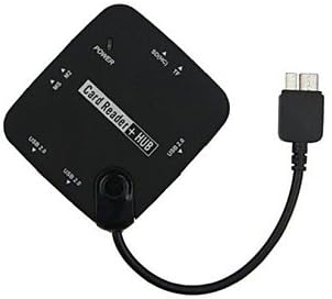 Rayshop - Micro USB 3.0 Card Reader OTG USB HUB SDHC MS TF M2 for Samsung Galaxy Note3 and Lenovo Thinkpad 8