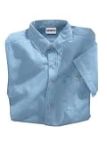 Light Blue Denim Single Pocket Short Sleeve Shirt