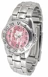 Louisiana State (LSU) Tigers Ladies Sport Watch with Steel Band and Mother of Pearl Dial