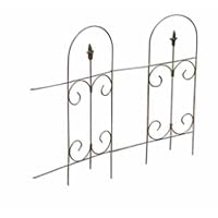 Panacea Products Folding Fence With Finial, Black