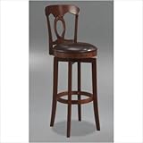 Corsica Swivel Bar Height Barstool with Vinyl Seat in Brown