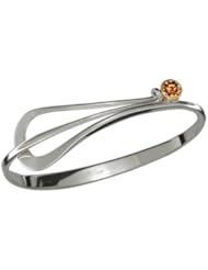 Ed Levin, Lady Slipper Bracelet, Orange Topaz, .925 Sterling Silver & 14K Gold, Sizes S - L