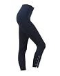 Highwaist Leggings with Rhinestone and Zipper Navy