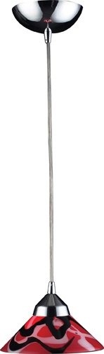 ELK Lighting 1477/1MAR Refraction Mini Pendant, Polished Chrome