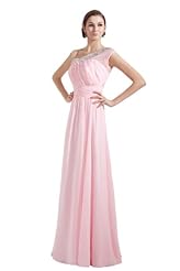 Silk Beaded Ruched One Shoulder  Dress