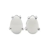 0.50 Carat Genuine Opal Sterling Silver Earrings